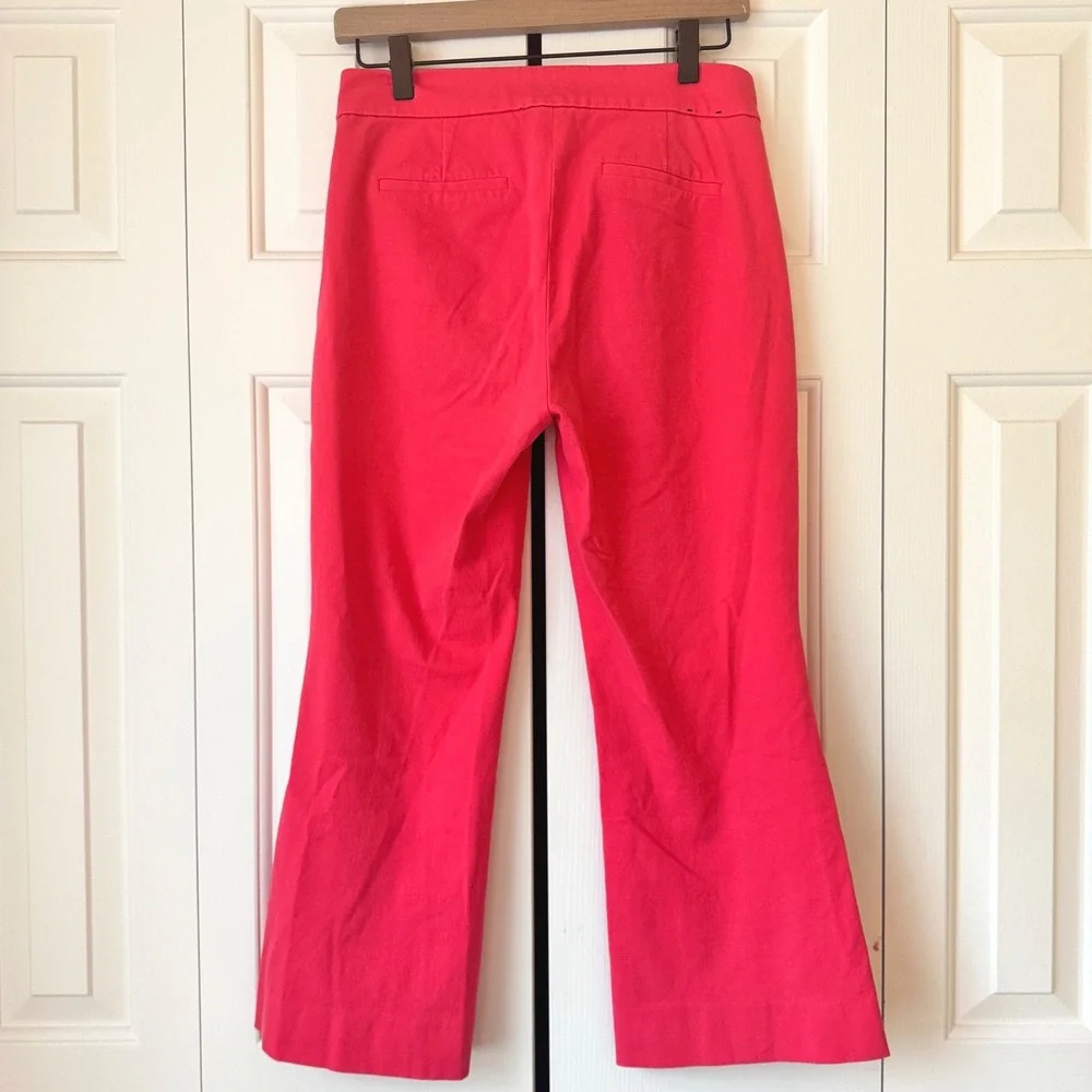 J.Crew Kelsey Pant Pink Red Kick Flare Cropped Trousers Size 2 - Picture 2 of 4